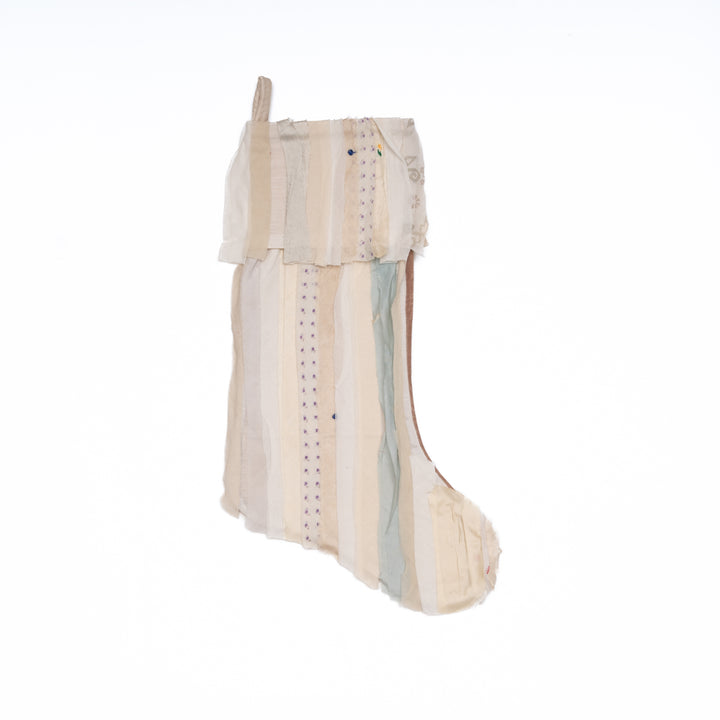Ivory Wavy Striped Stocking