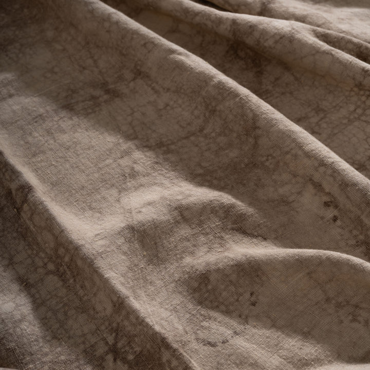 Linen Mud Dye  Kantha  New Dawn Table Cover