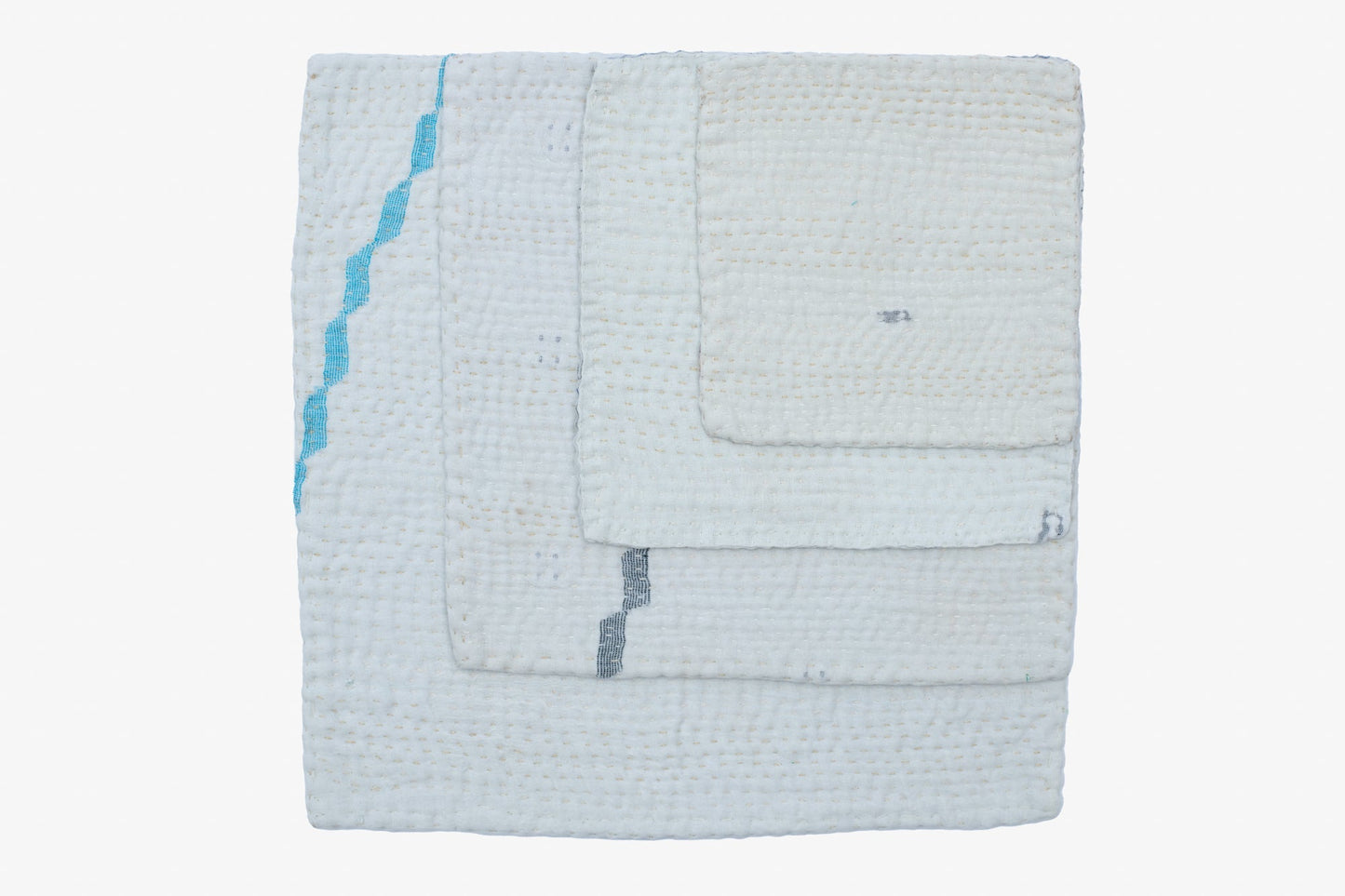 Mosaic Fray Handmade vintage Kantha Coaster - Cauliflower (Set of 2)