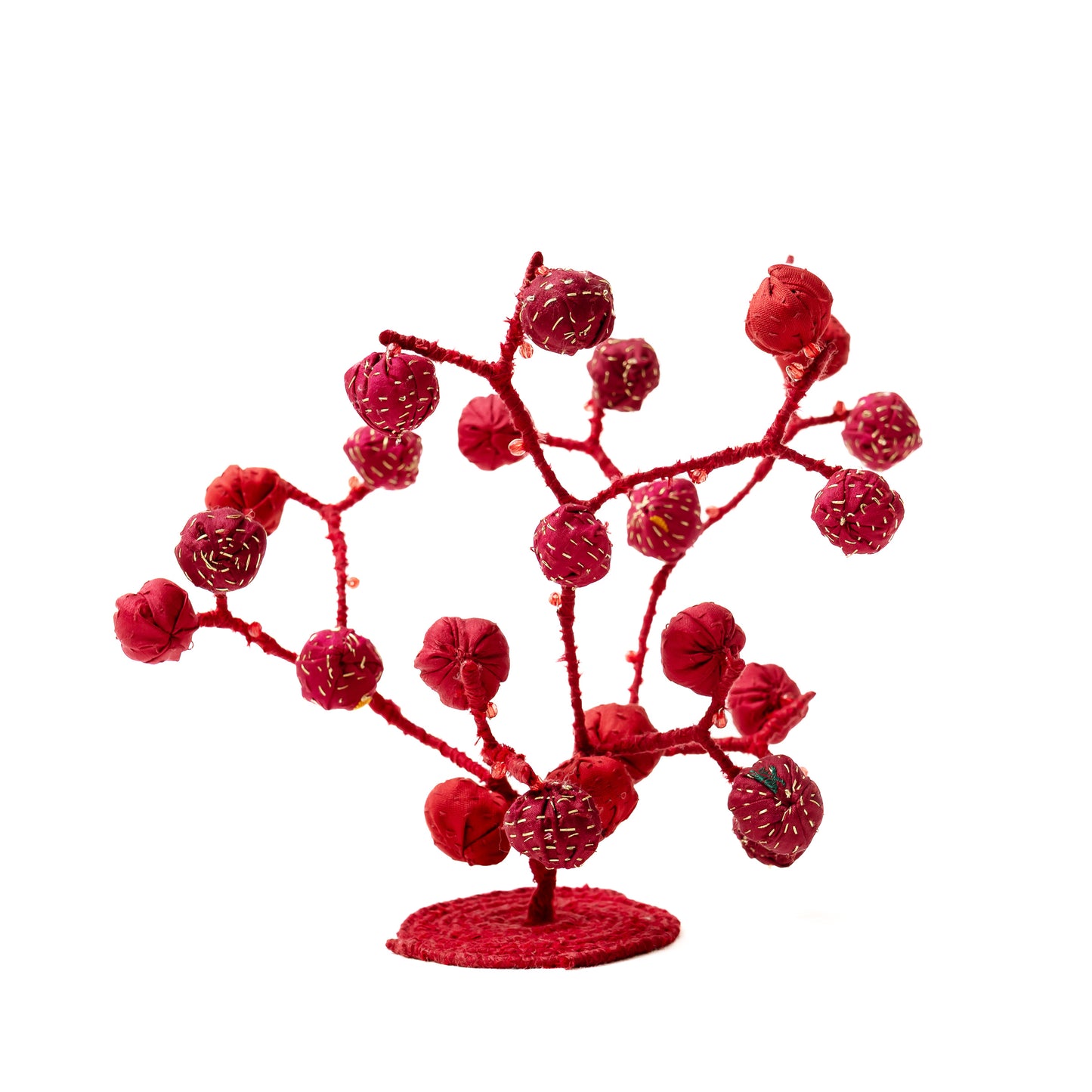 Red Twig Tree (metallic kantha)