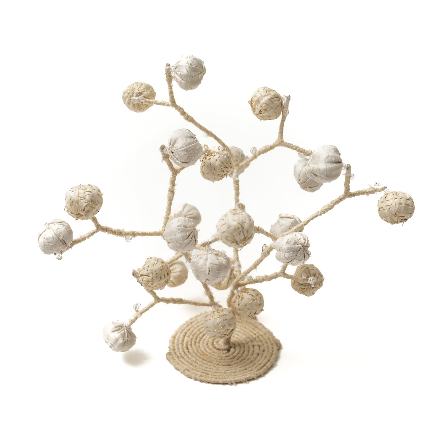 Ivory Twig Tree (metallic kantha)