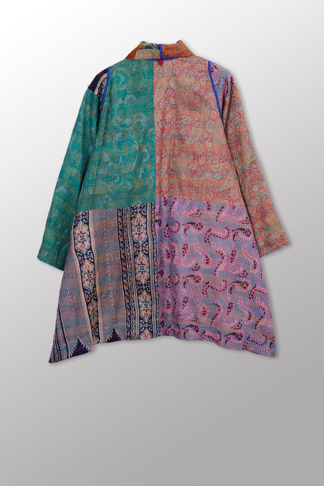 Vintage  Silk Kantha - A-Line JKT