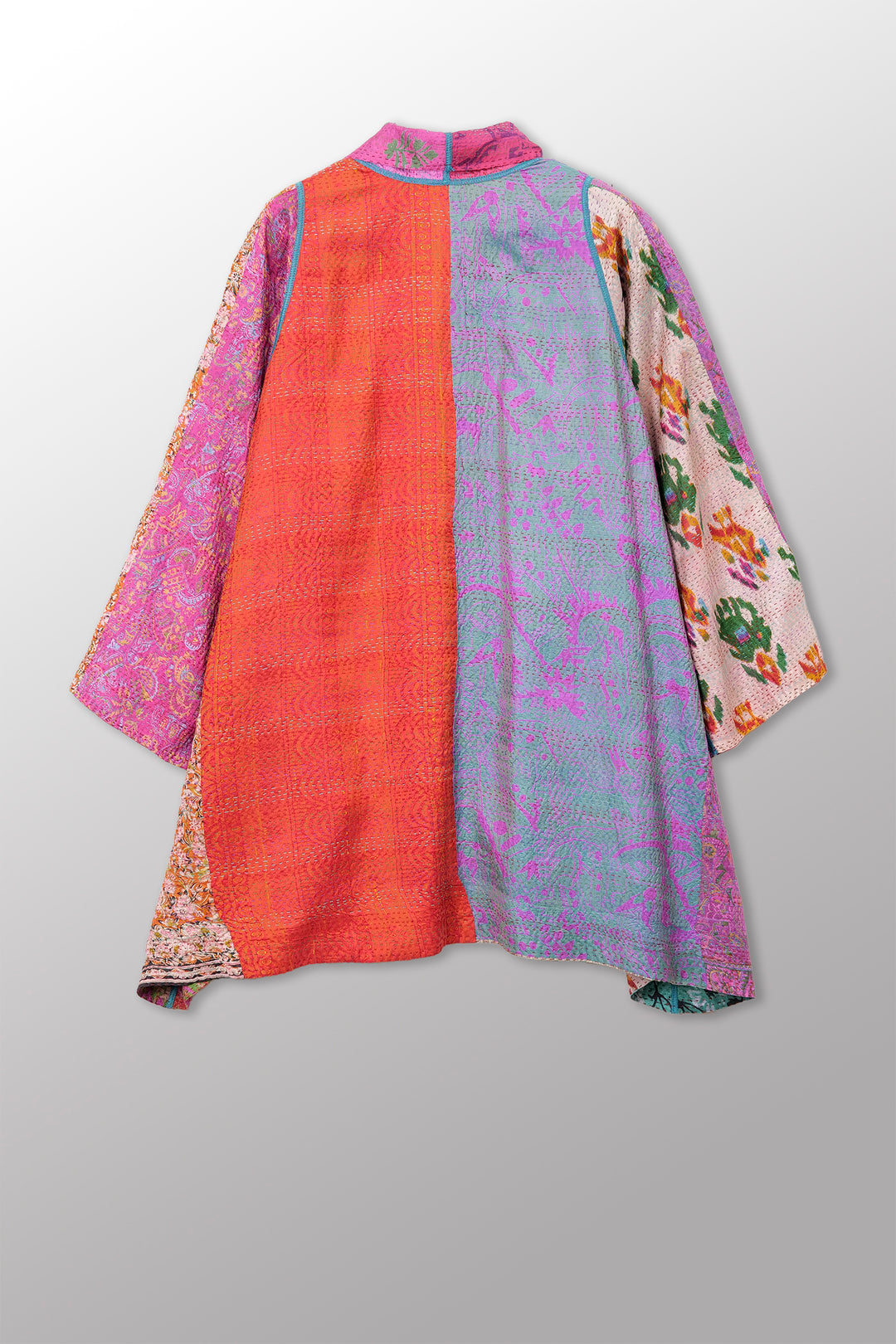 Vintage Silk Kantha A-Line JKT