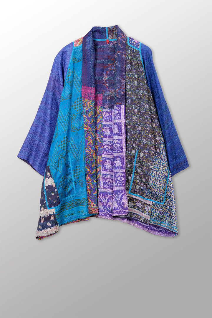 Vintage Silk Kantha A-Line JKT