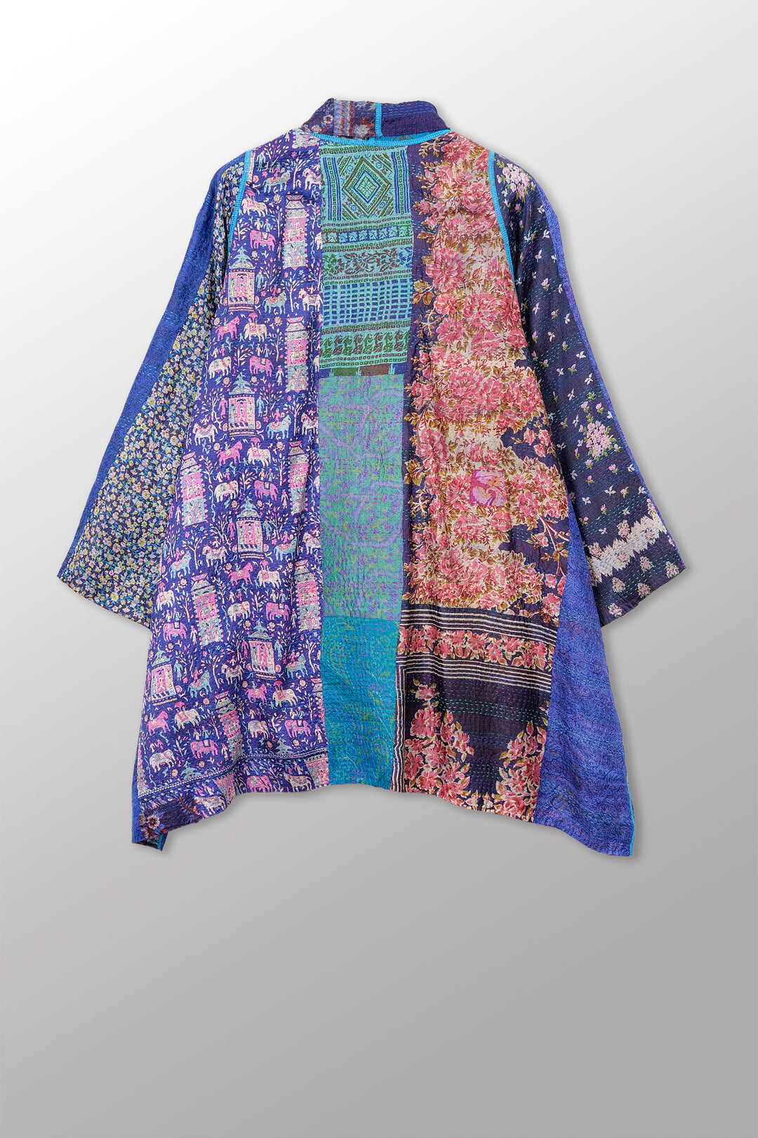 Vintage Silk Kantha A-Line JKT