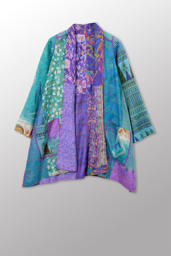 Vintage Silk Kantha A - Line JKT