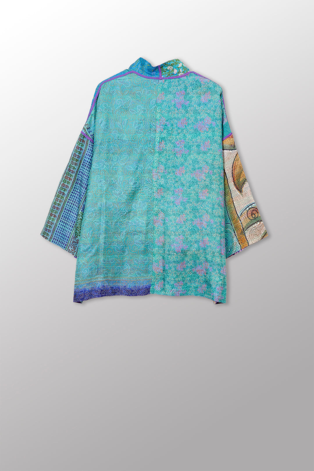 Vintage Silk Kantha Mini  Kimono JKT