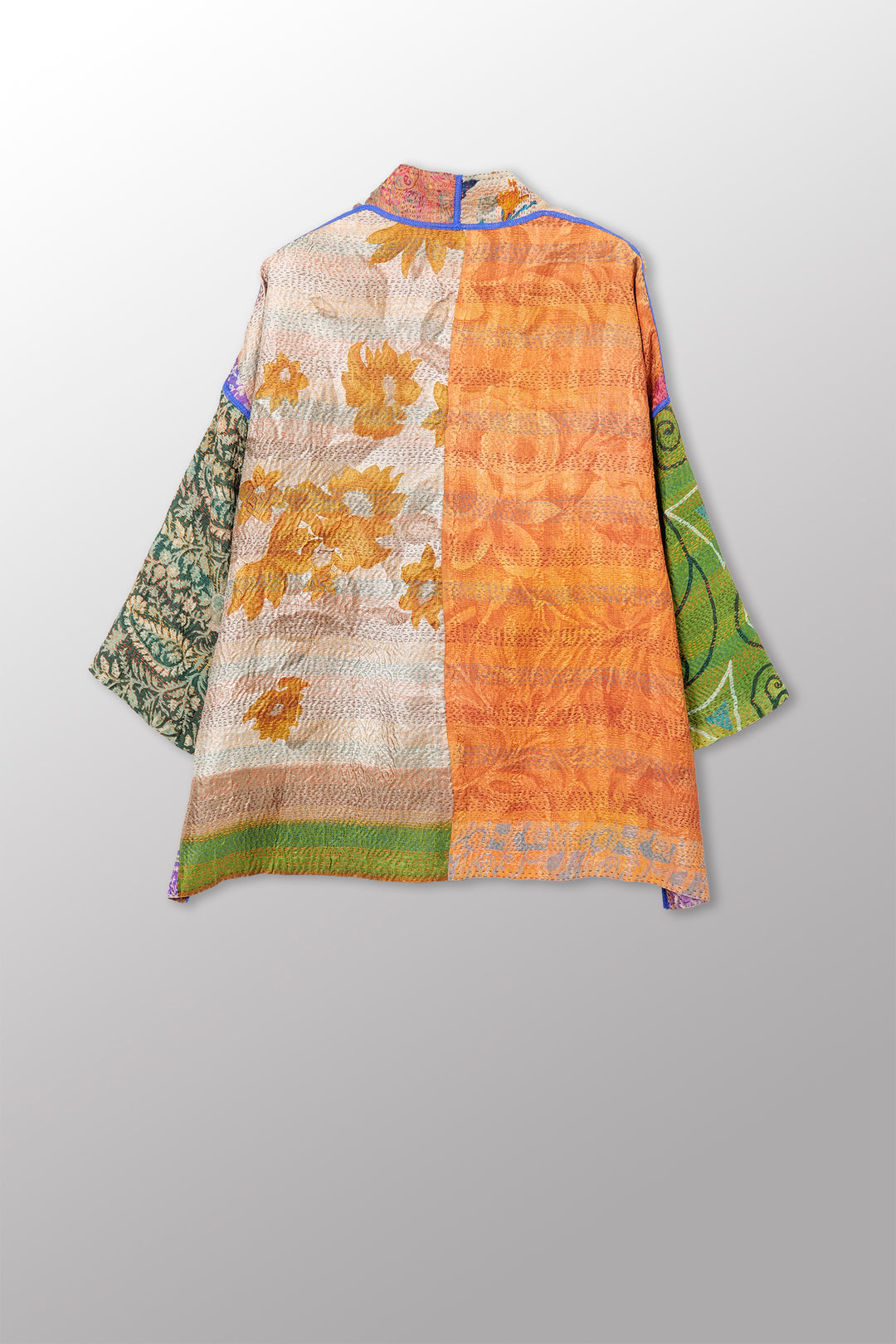 Vintage Silk Kantha Mini Kimono JKT