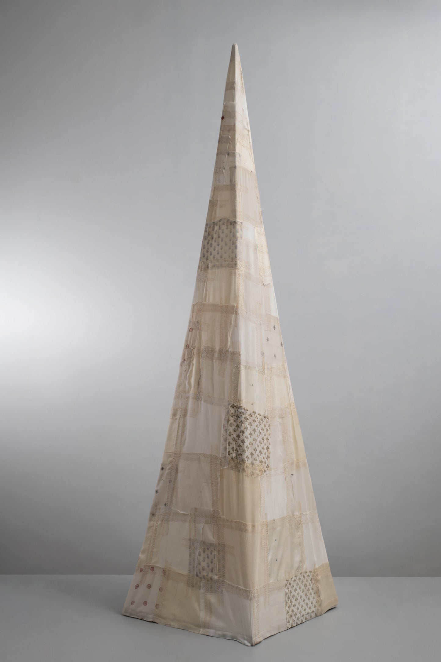 Vintage Fray Patch floor Lamp Pyramid 90" x 25" inches / 228 cm x 63 cm