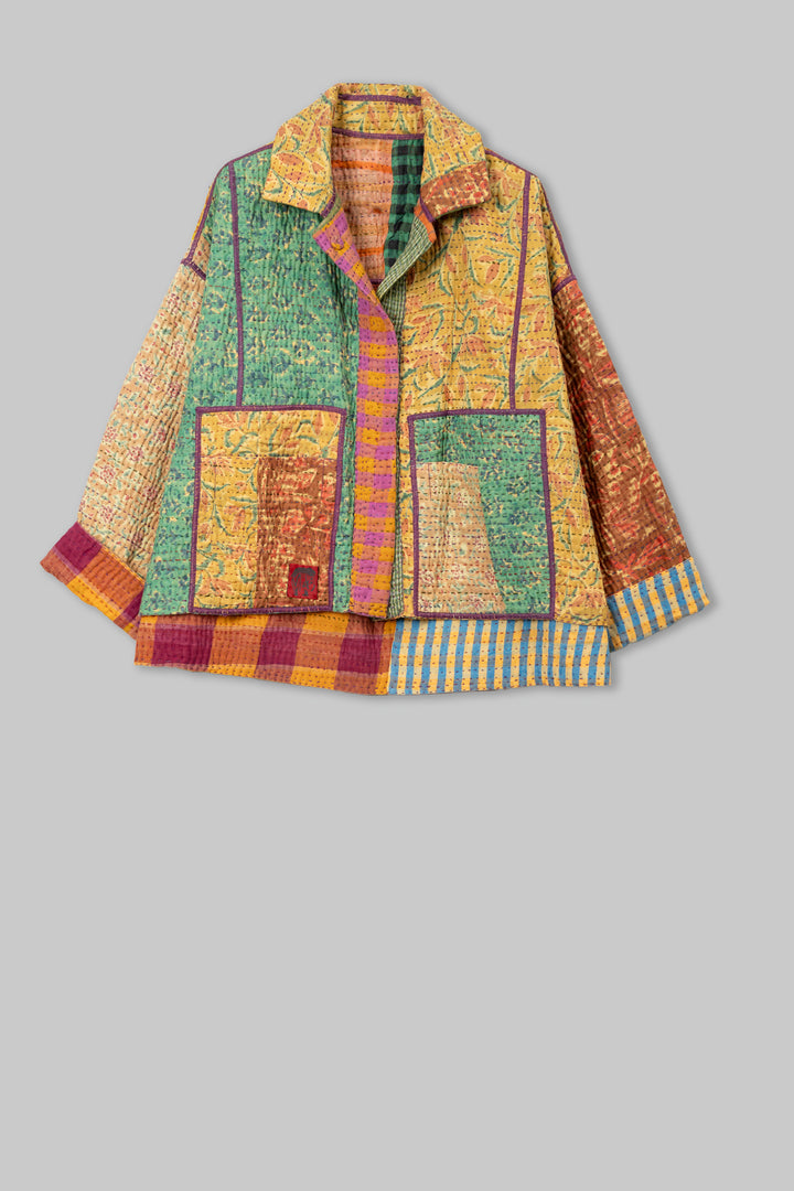 Lotus Veda Kantha Cropped Shirt JKT