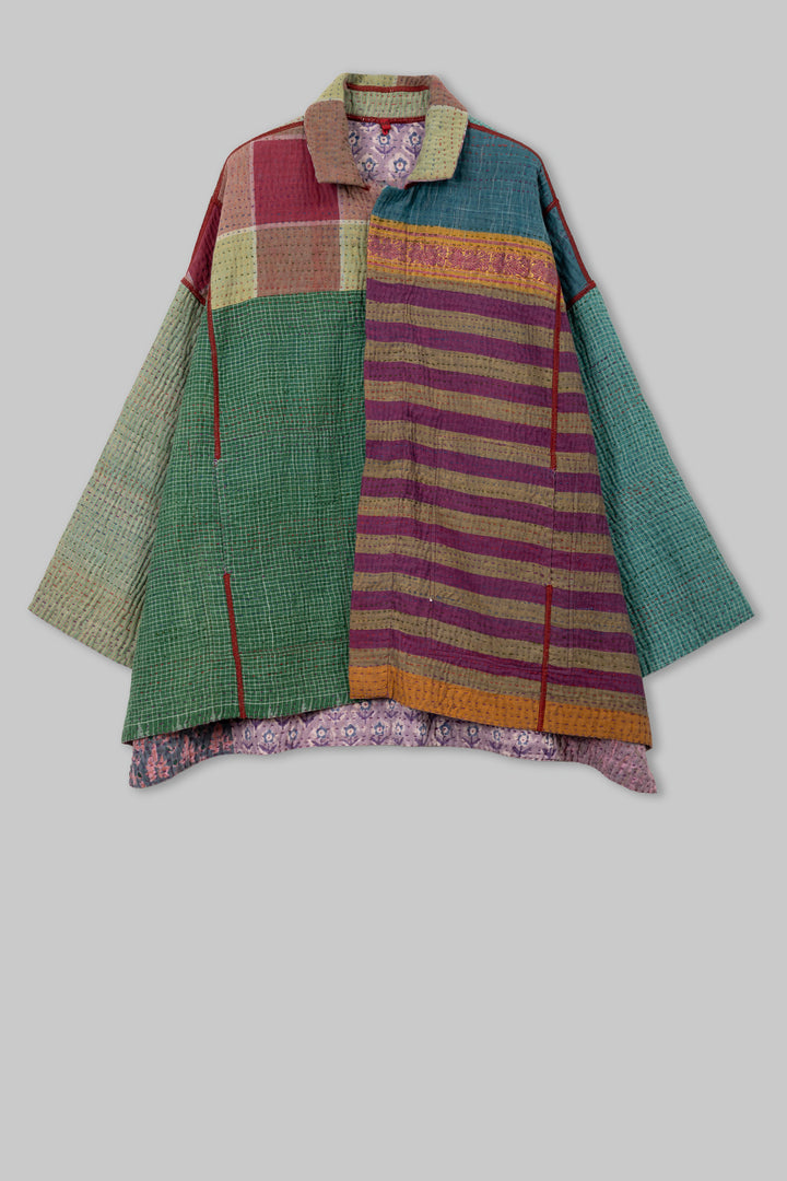 Lotus Veda Kantha OverSized Mini Coat