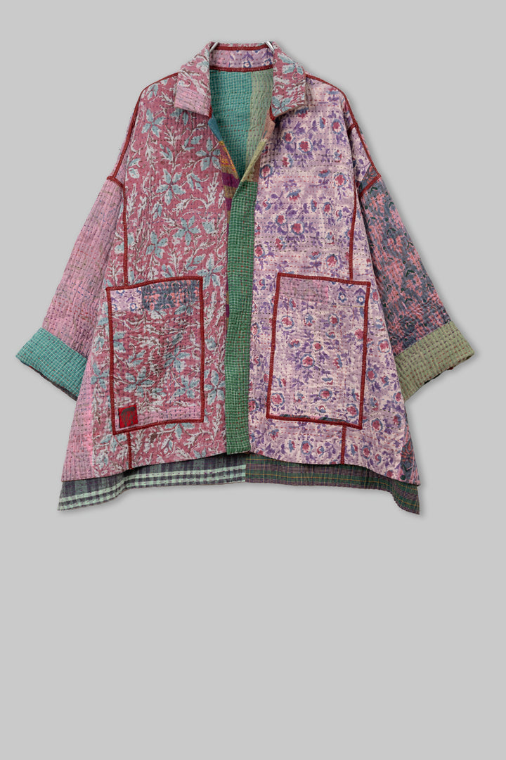 Lotus Veda Kantha OverSized Mini Coat