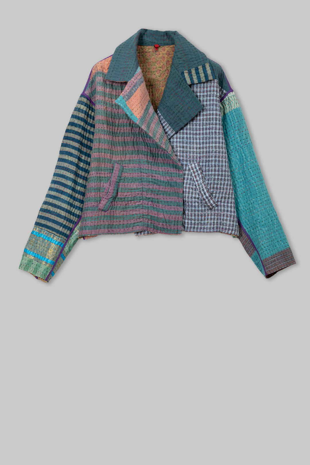 Lotus Veda Kantha New Lapeled Short JKT
