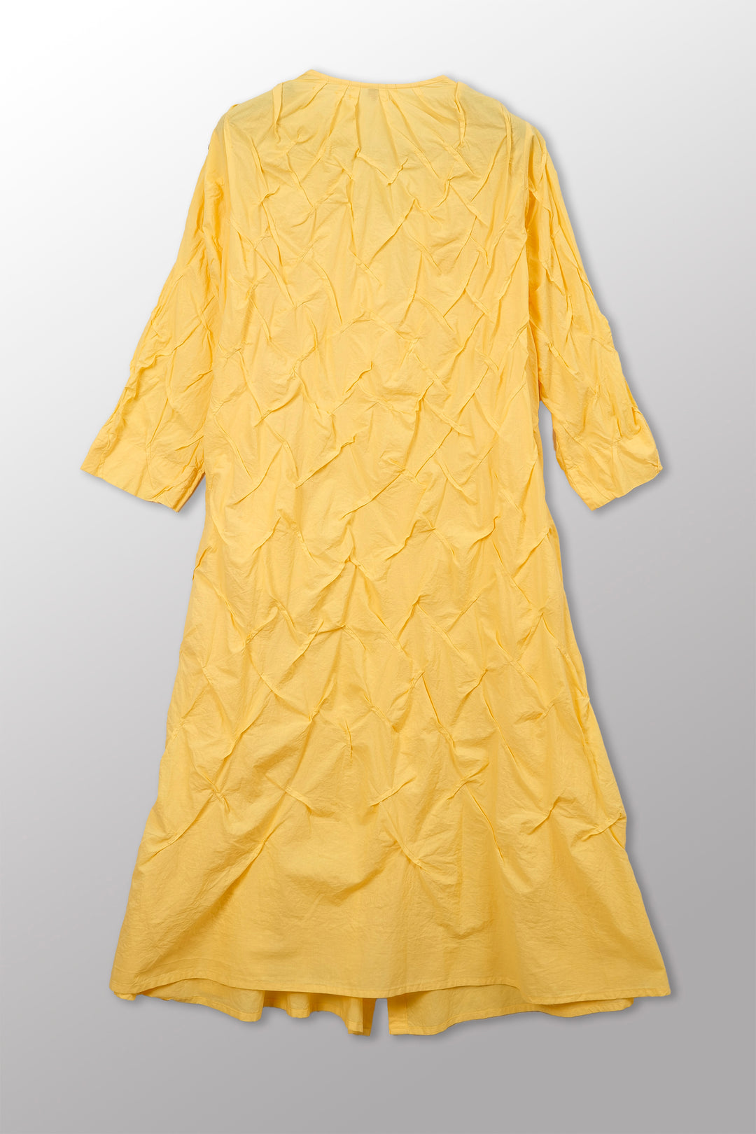 Wavy Tuck Polished Cotton A - Line Dress