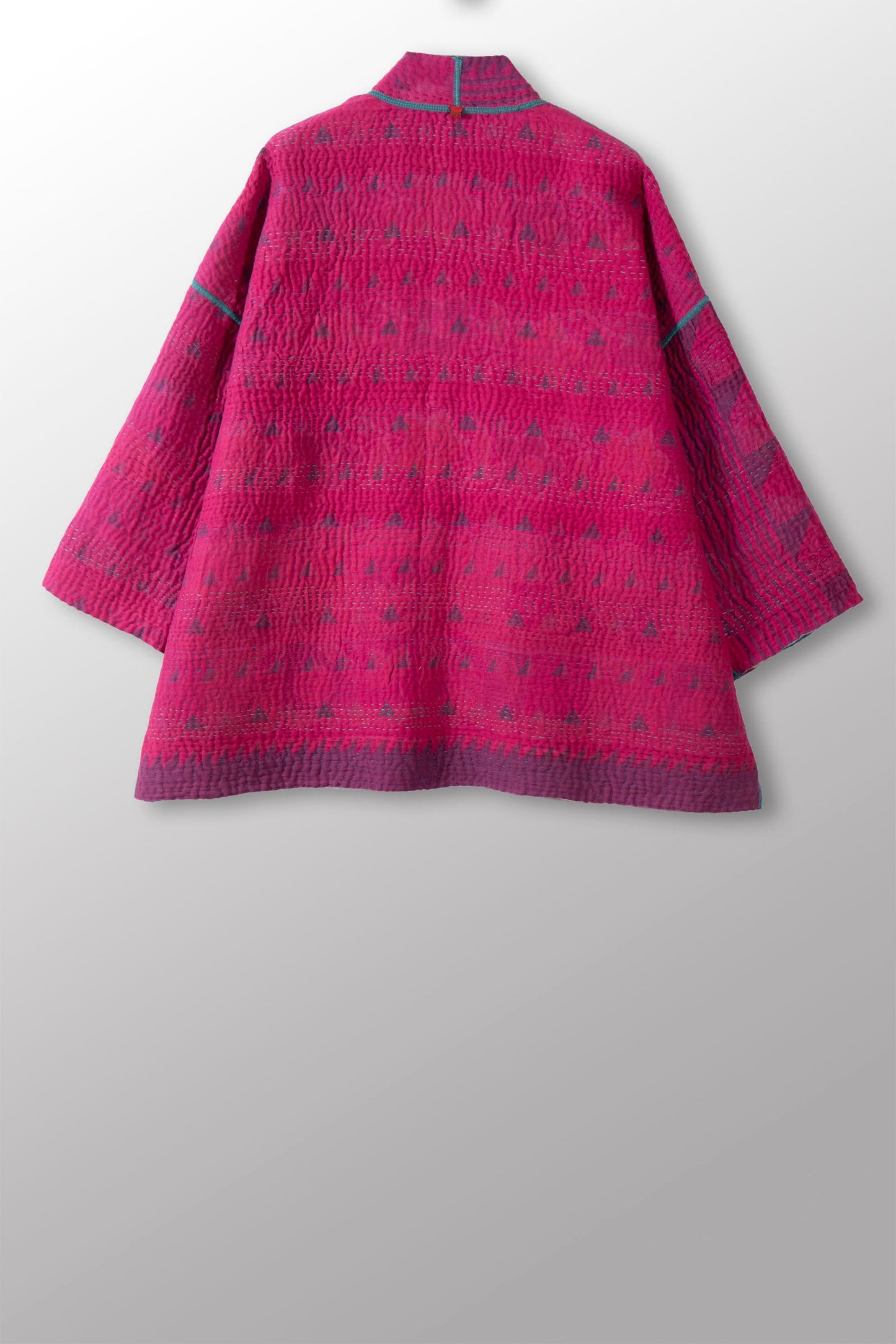 COTTON OVERDYE KANTHA MINI KIMONO JKT - ov4055-cfus003a -