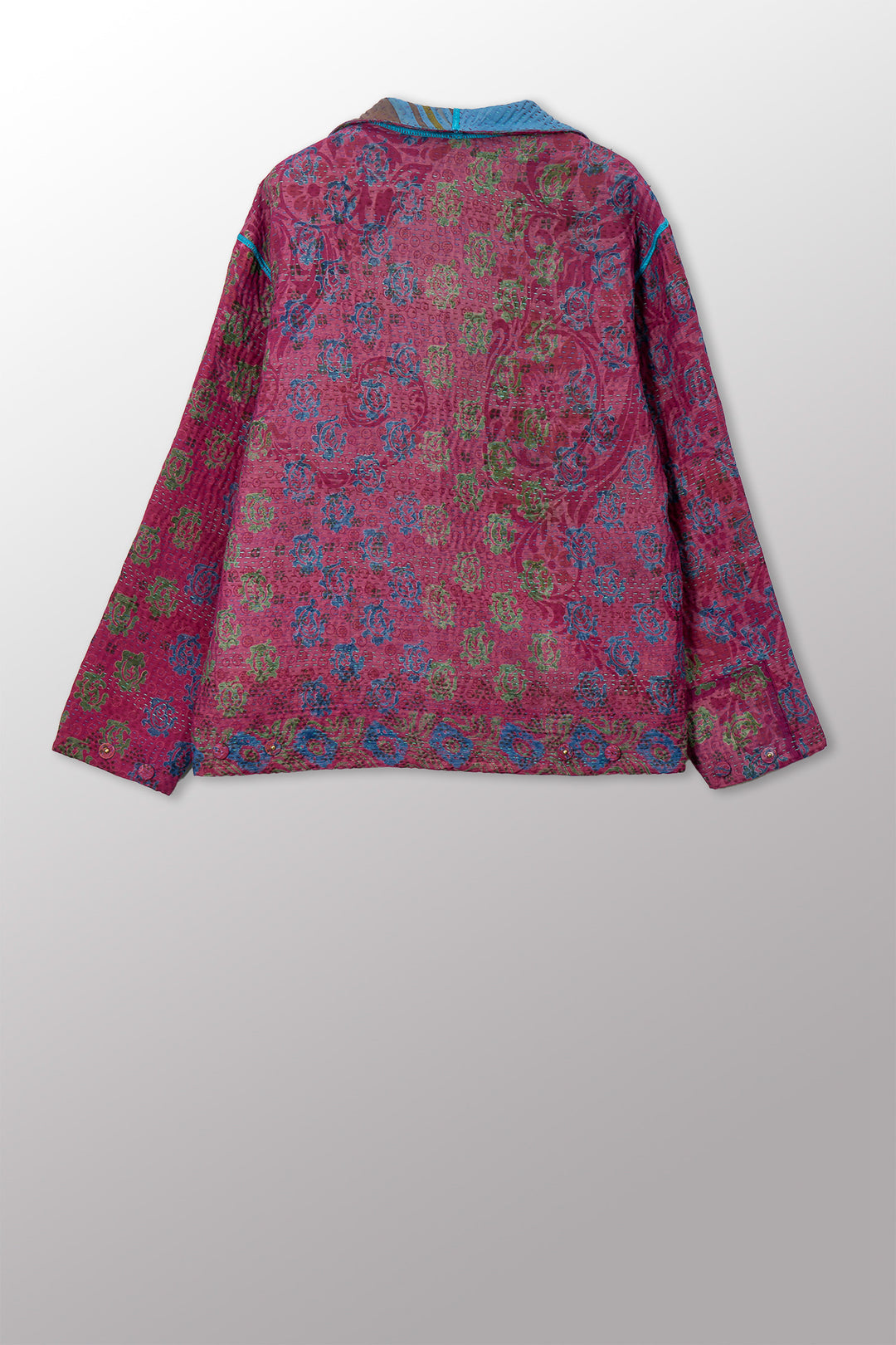 VINTAGE SILK GEORGETTE COTTON KANTHA MEN&