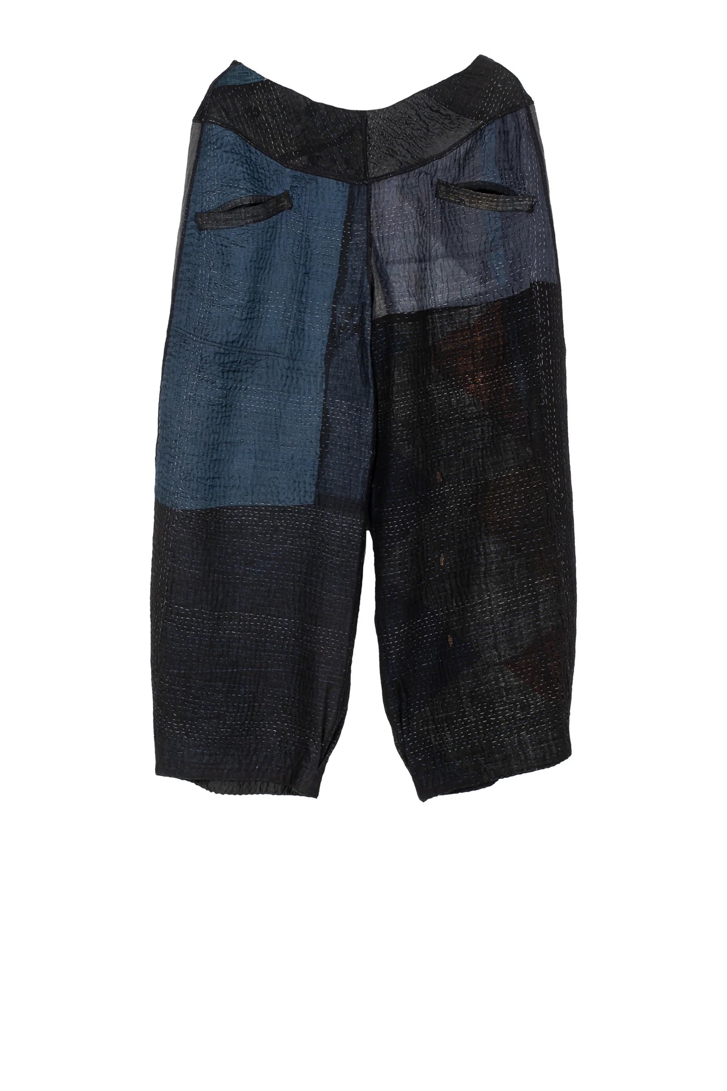 JAIPUR PATCH KANTHA LANTERN PANTS - jp4634-blk -