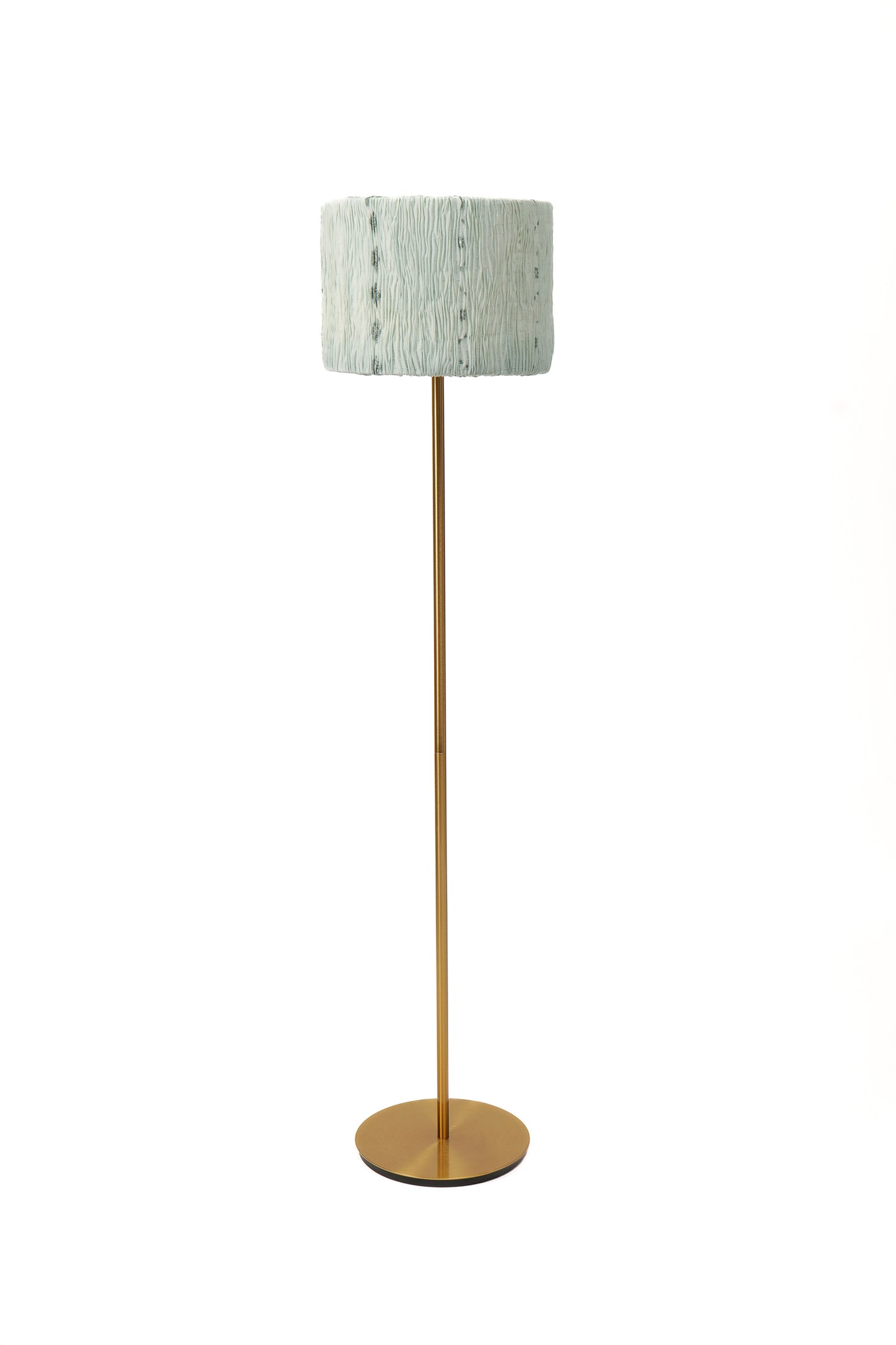 Sage Saree Pleated Blue - Floor Lampshade