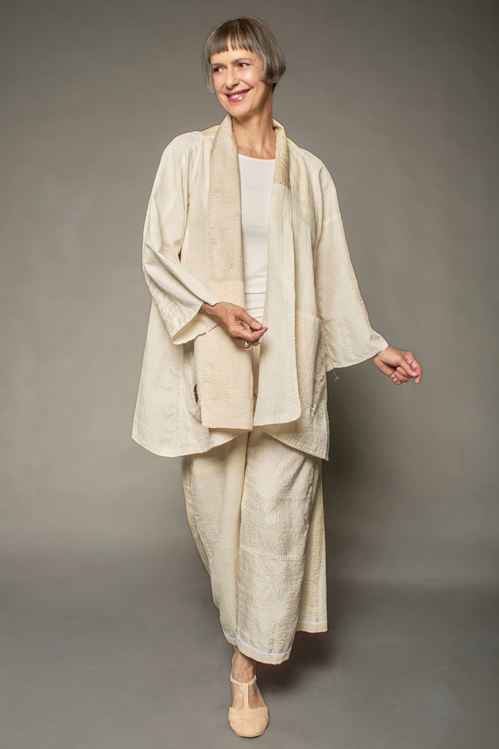 JAIPUR WHITE KANTHA A-LINE JKT - jw2003-ivy -