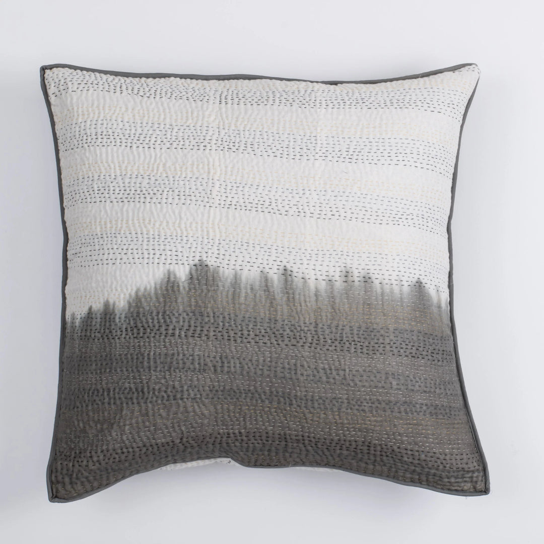 Kimono Print  Black Pillow