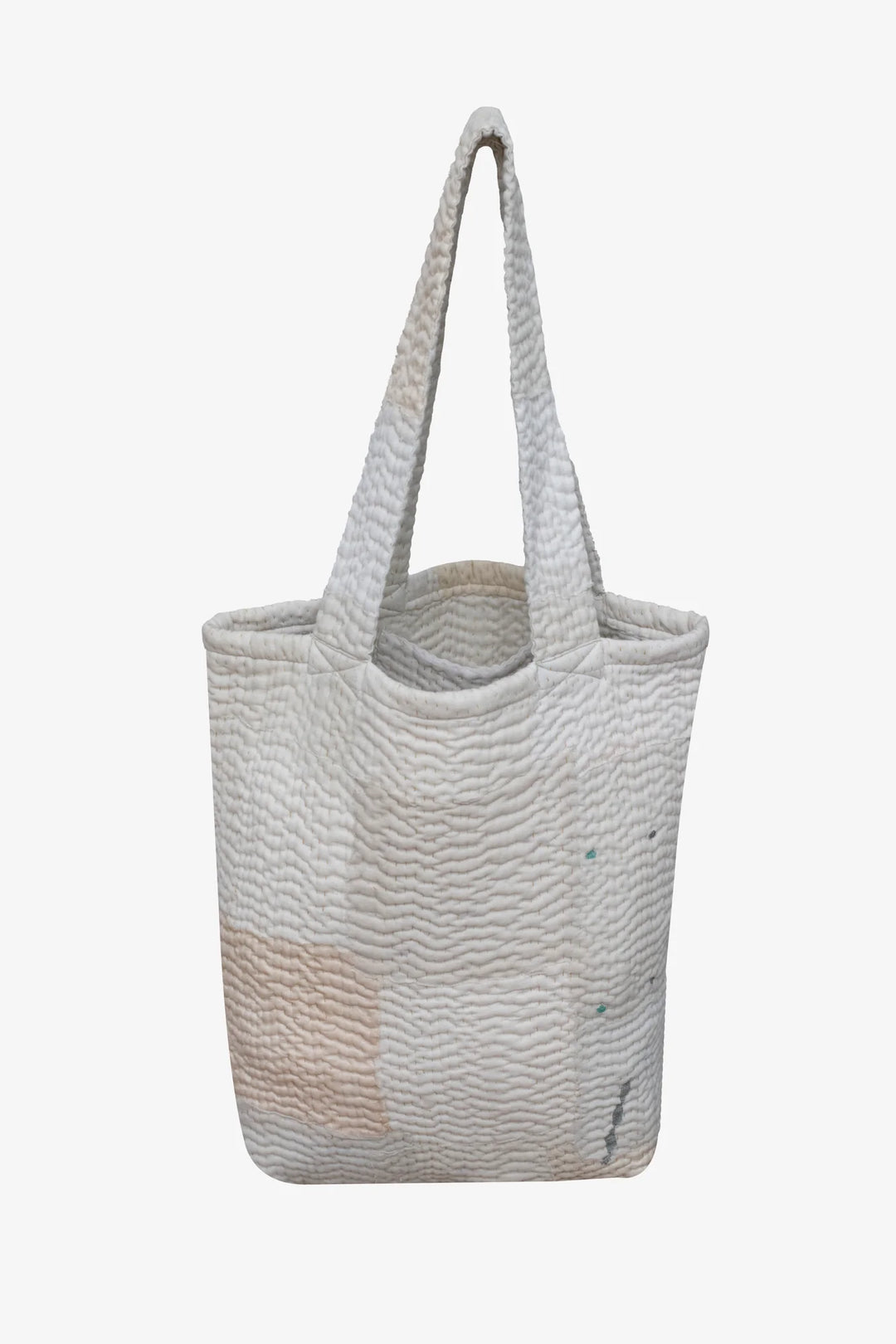 Mosaic Fray Handmade Vintage Kantha Tote Bag - Cauliflower