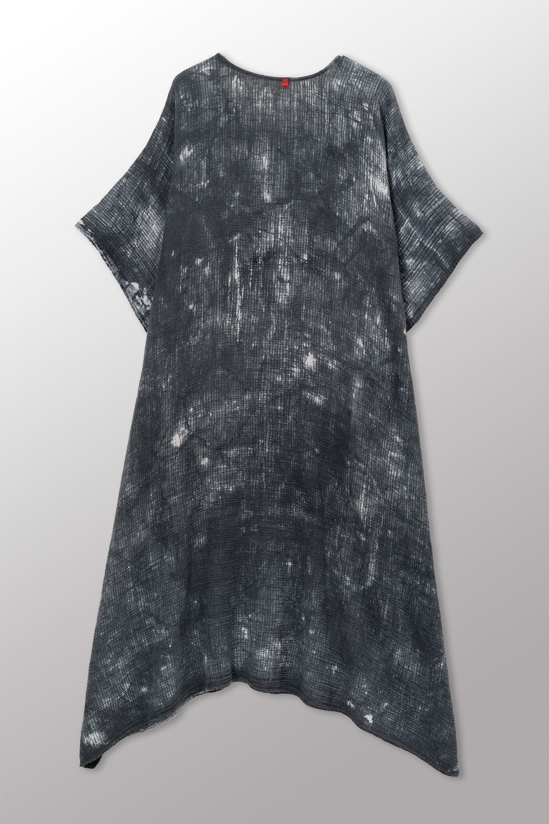 MUD DYE RIPPLE KANTHA KAFTAN DRESS - yp2468-gry -