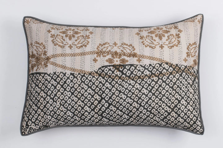 Vintage Kimono Print  Orange  Cushion