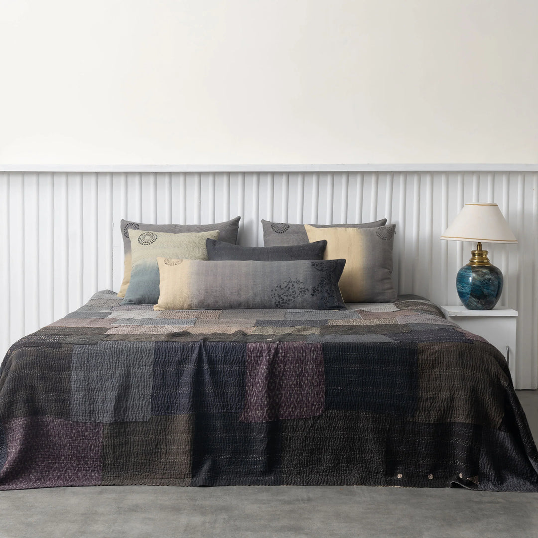 Ombre With Fray Patch Handmade Vintage Quilts - Yellowstone