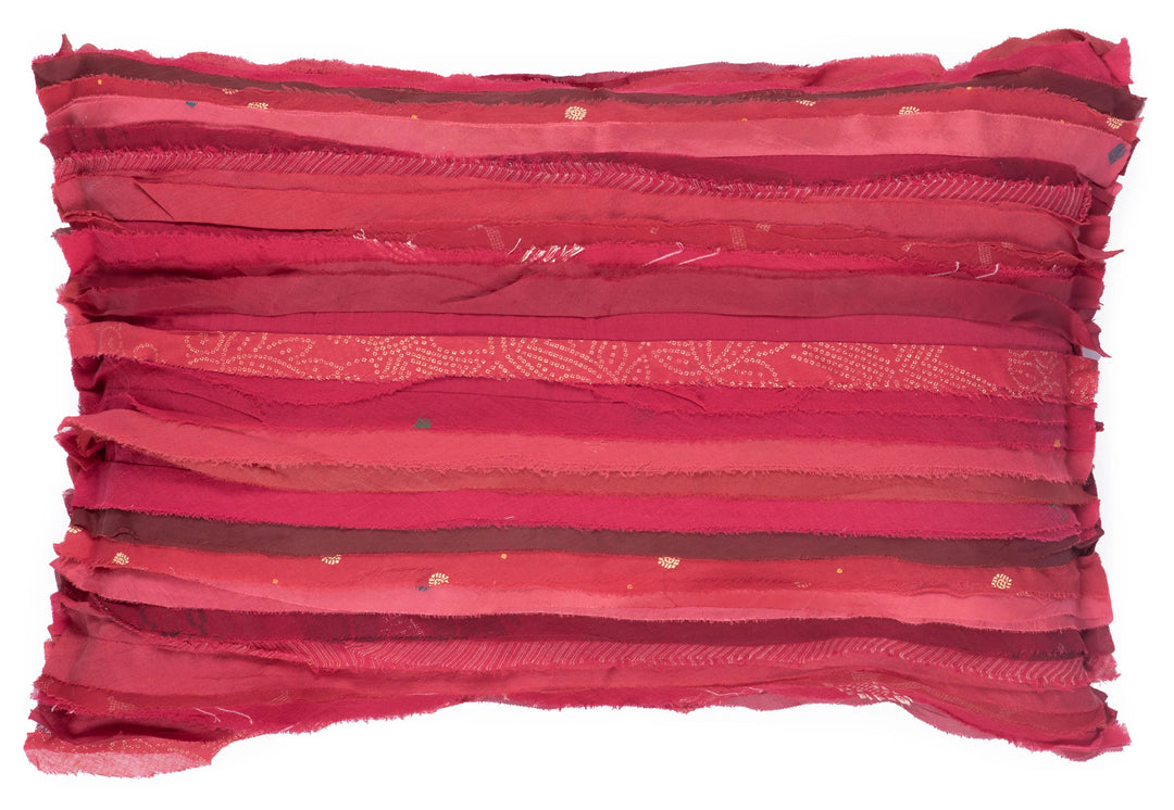 Red Wavy Stripe Cushion