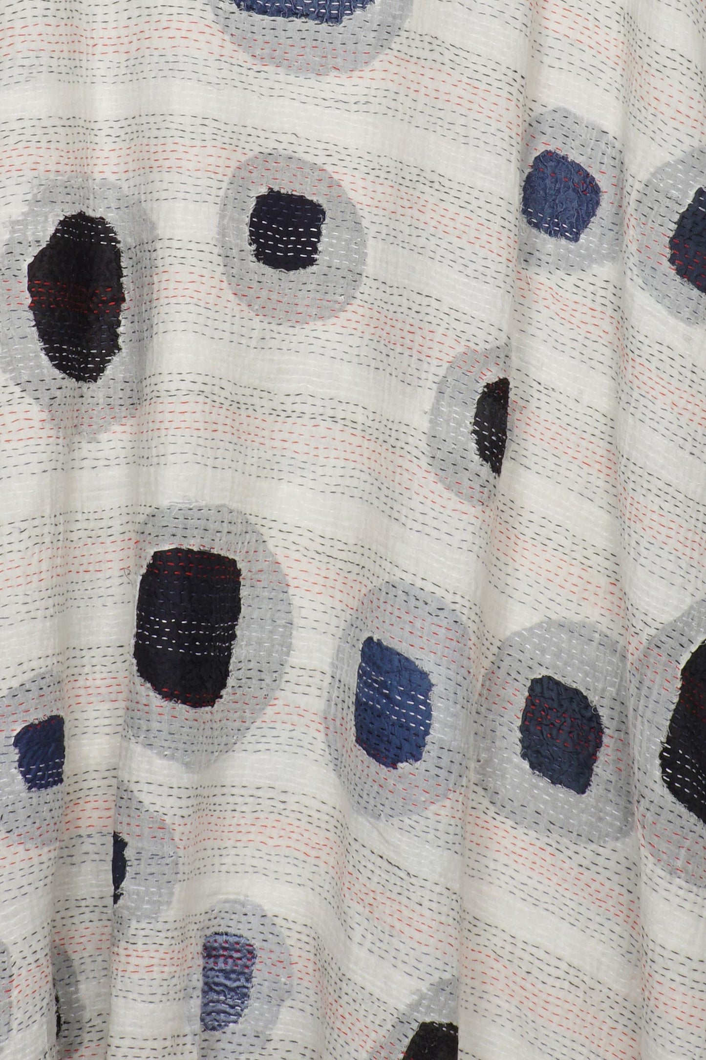 CUT OUT KANTHA A-LINE JKT - ck2003-wht -