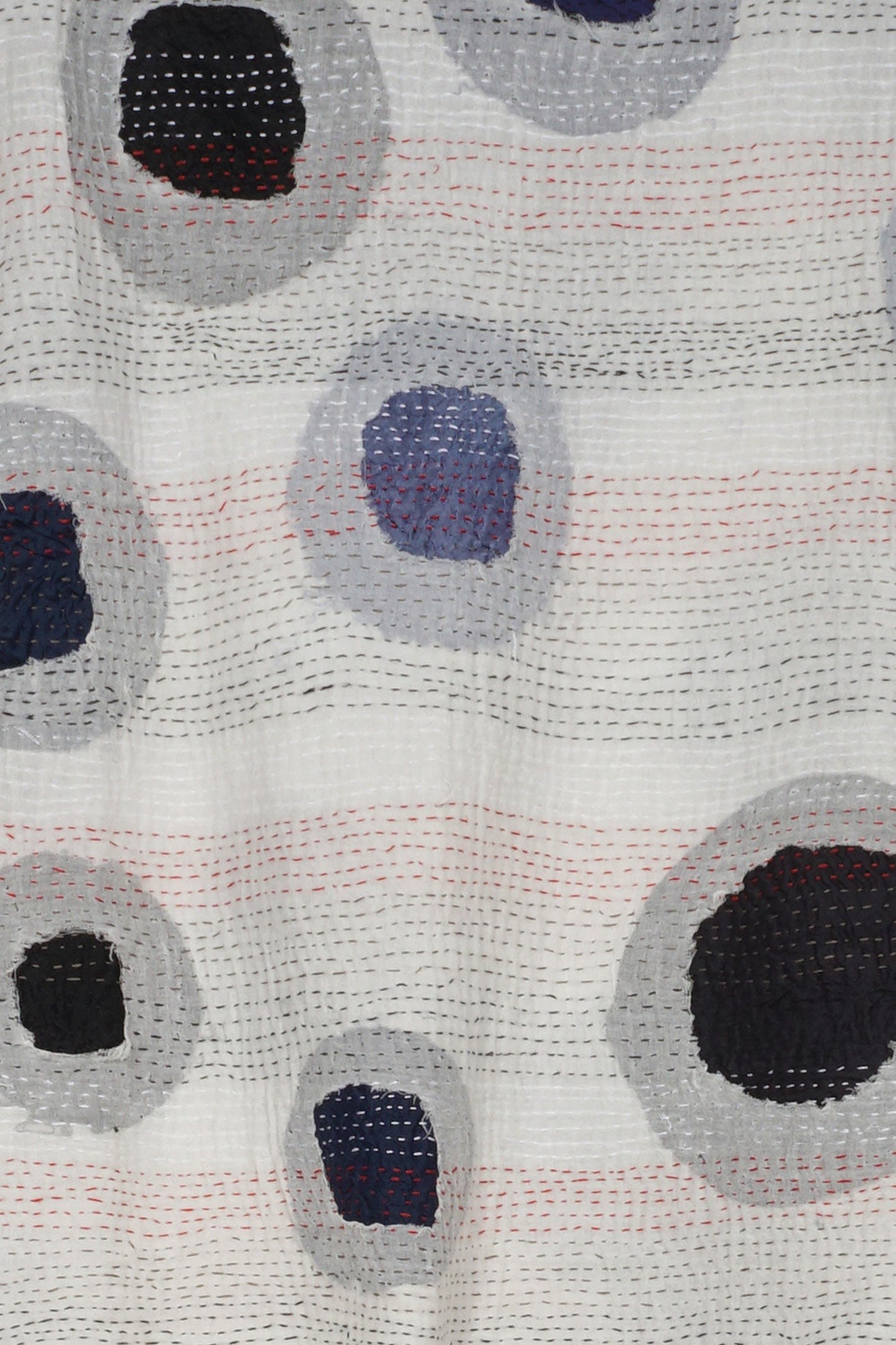 CUT OUT KANTHA 3/4 SLV. CROP TOP - ck2528-wht -