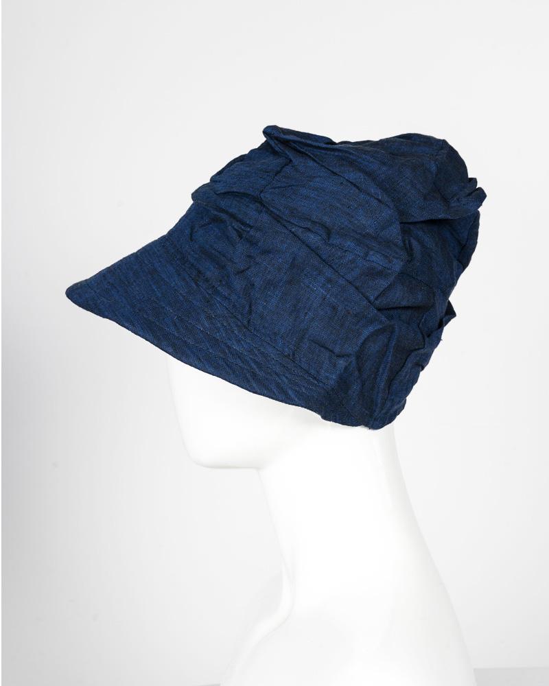 LINEN HALF BRIM HAT - ln1881-nvy -