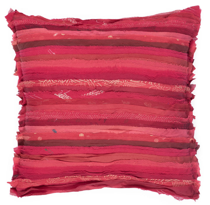 Red Wavy Stripe Cushion