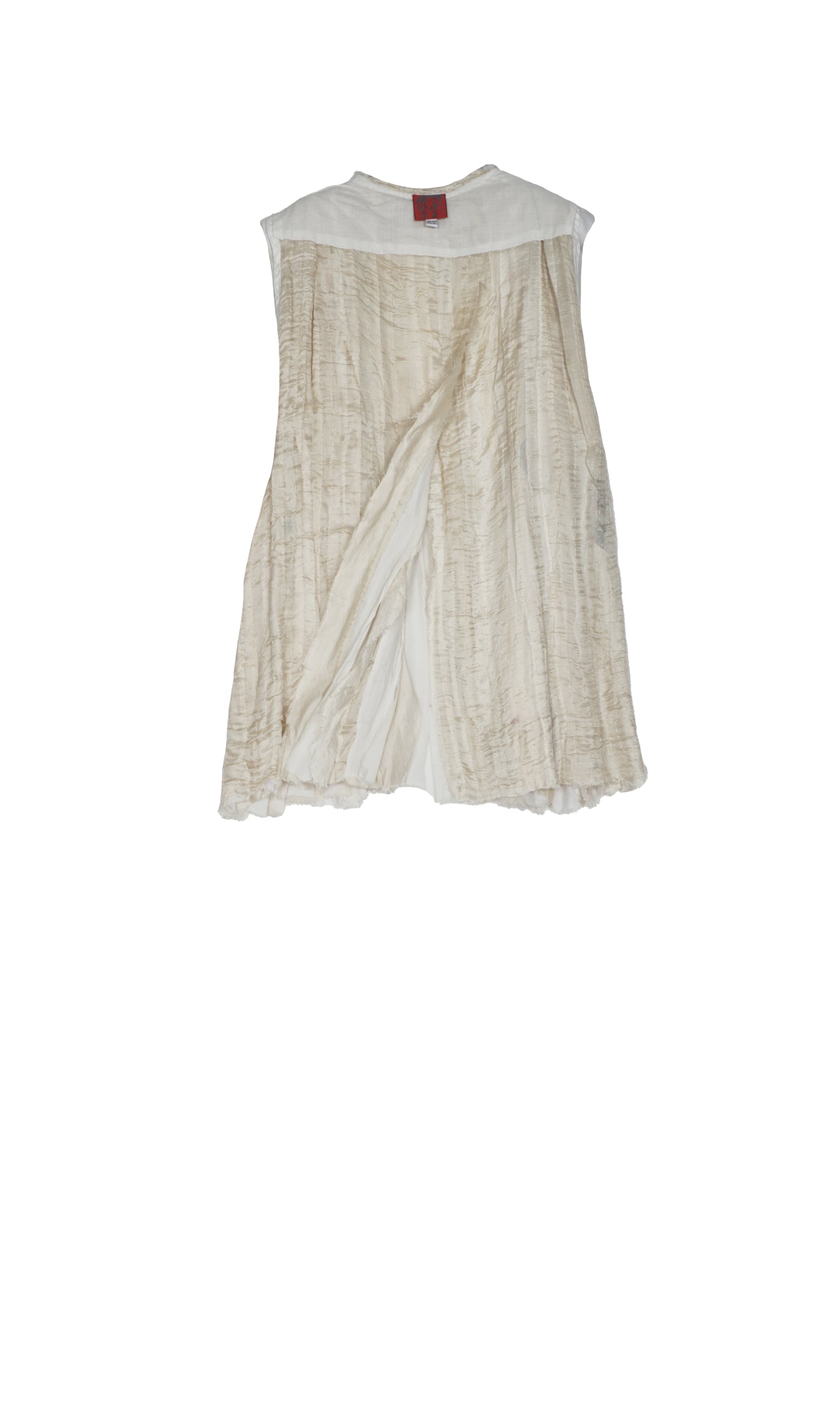 WAVY STRIPE KANTHA SHORT VEST - wv2229-ivy -