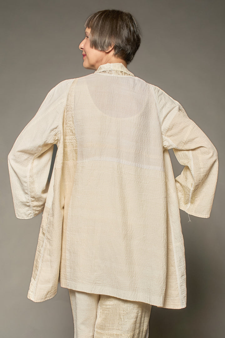 JAIPUR WHITE KANTHA A-LINE JKT - jw2003-ivy -
