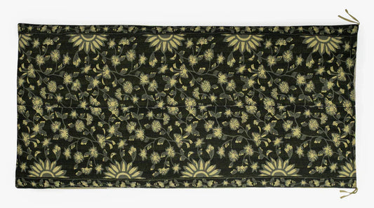 Vintage fray patch printed kantha day bed mattress cover - cherteruse