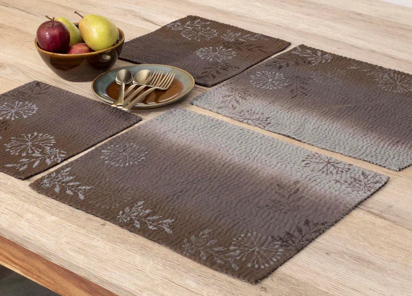 Ombre Patch Handmade Placemats - Chocolate (SET OF 2)