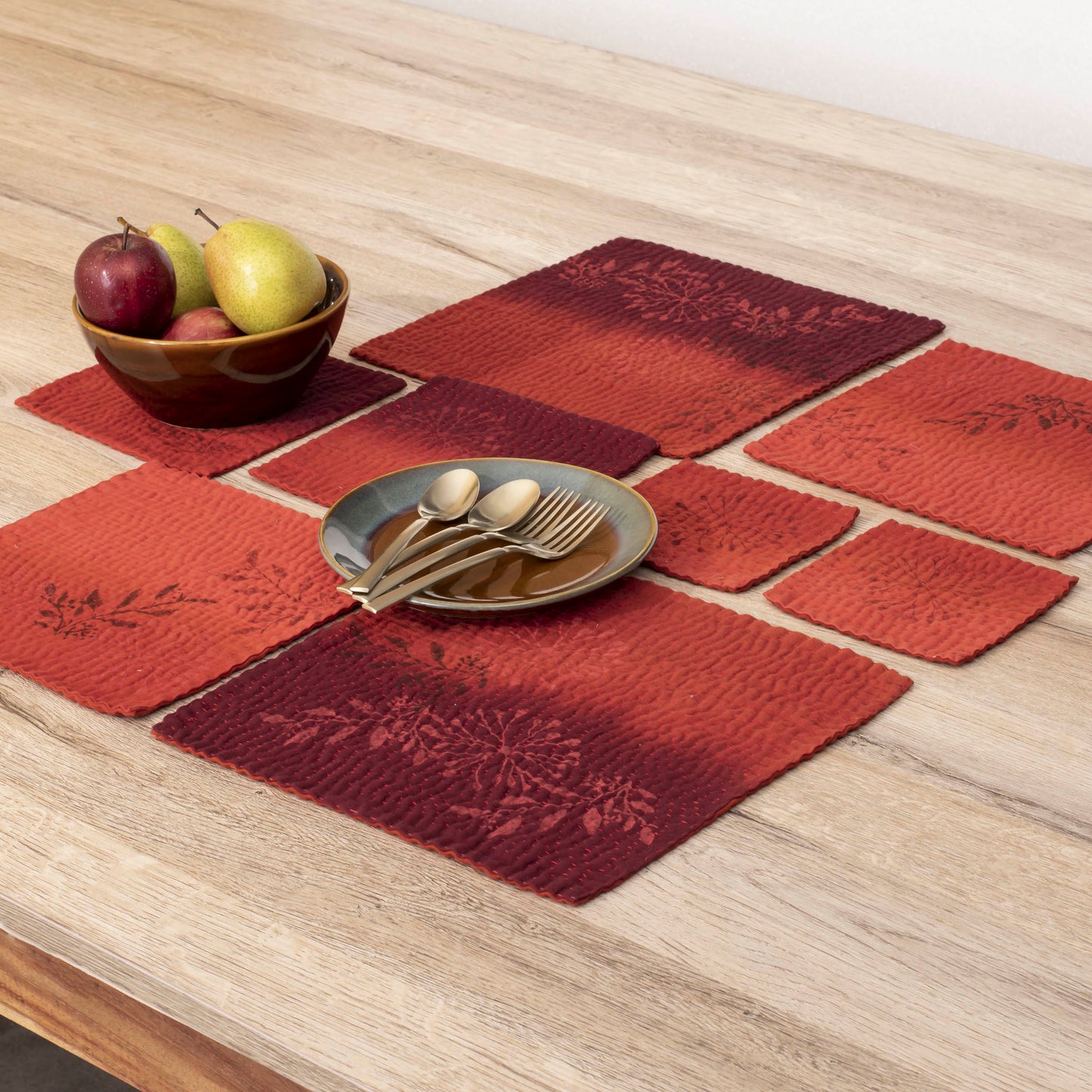 Ombre Handmade Coasters - Orange (SET OF 2)