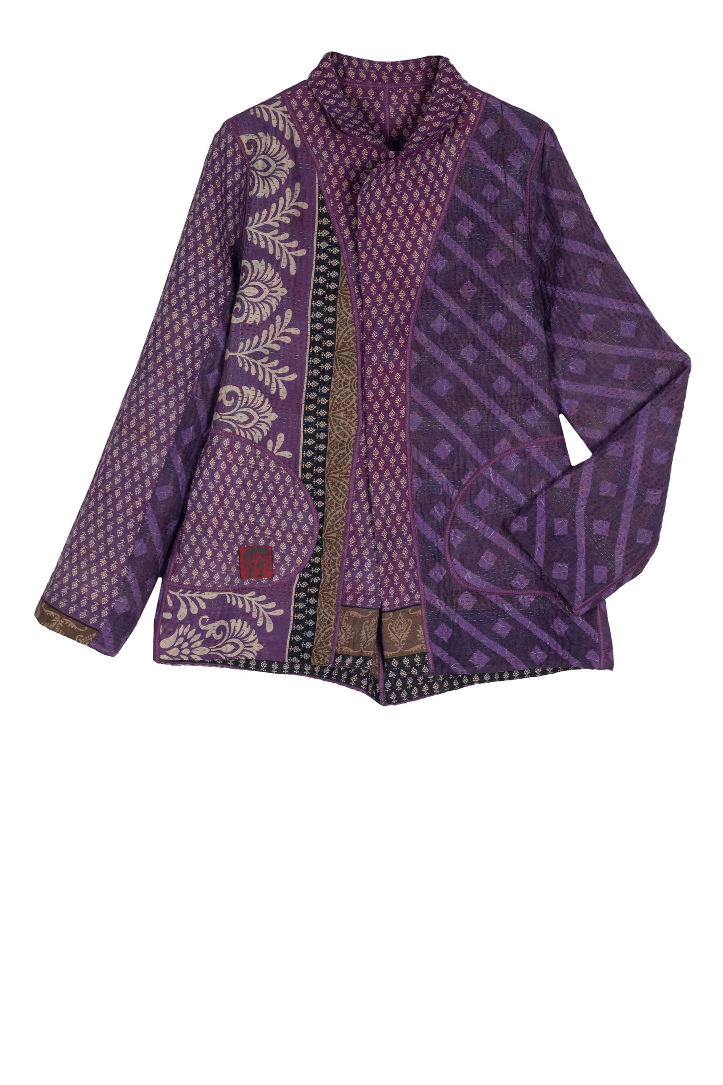 VINTAGE COTTON KANTHA SIMPLE JKT - cv4022-0085m -