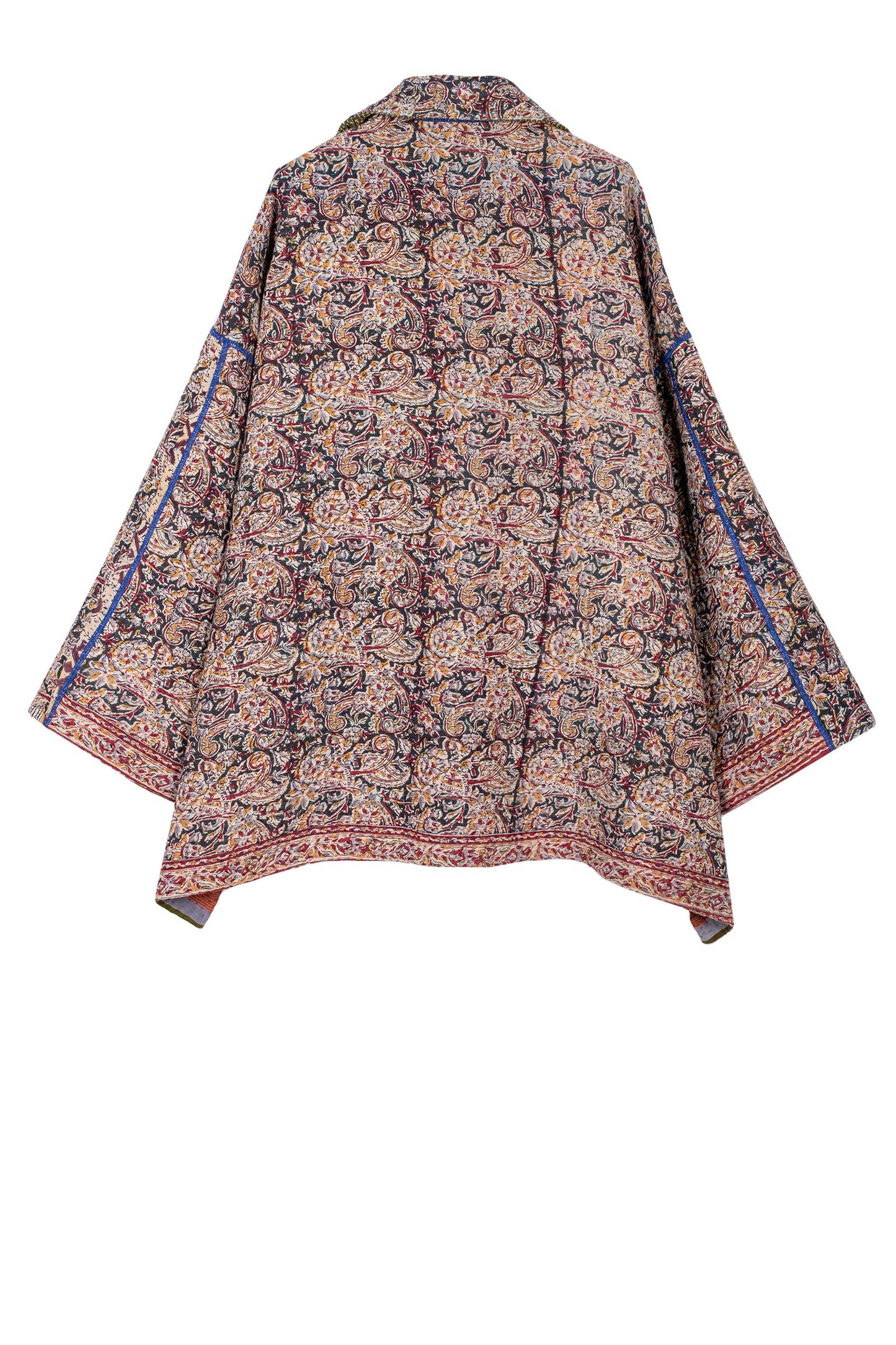 VINTAGE COTTON KANTHA OVERSIZED MINI COAT - cv4332-5001a -