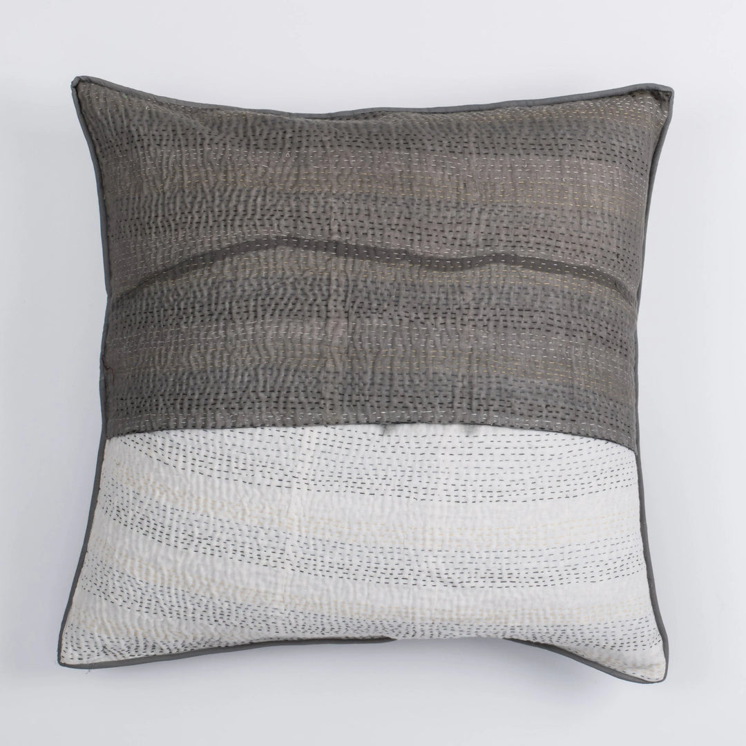 Kimono Print  Black Pillow