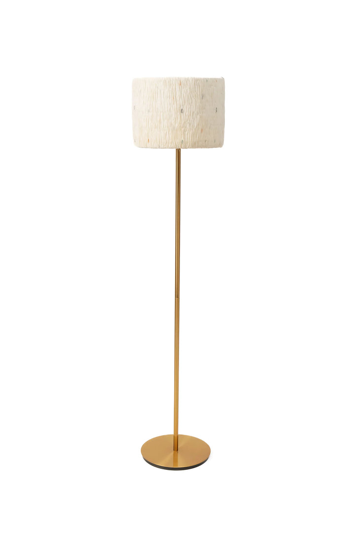 New Dawn Saree Pleated ivory - Floor Lampshade