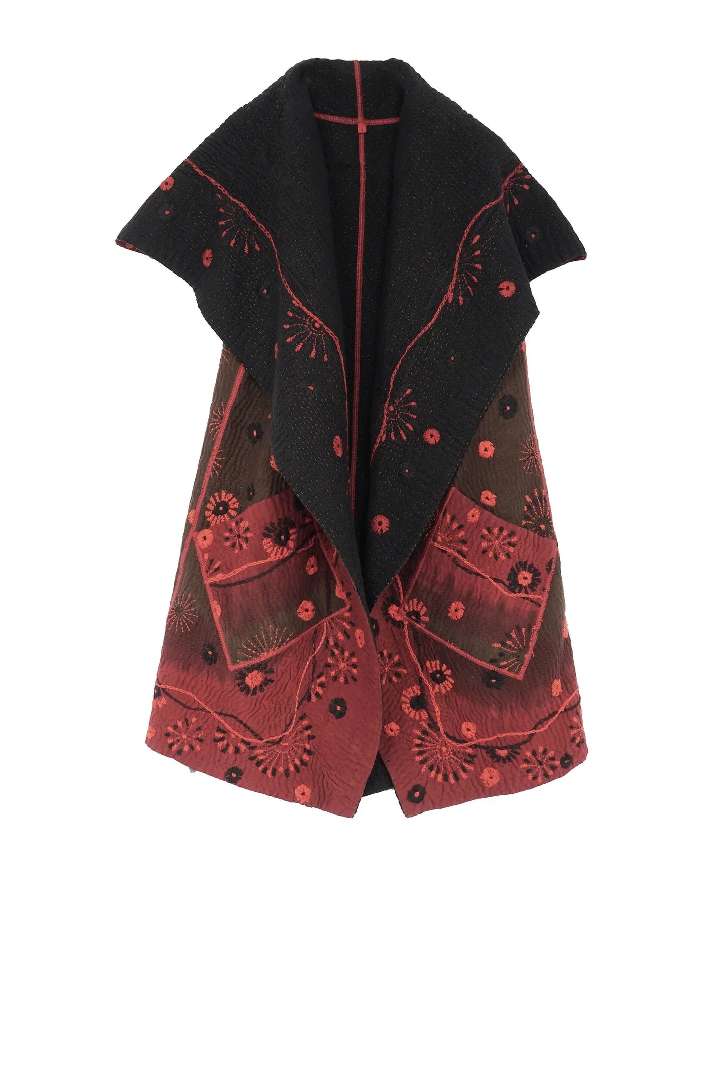 OMBRE SUN RALLI FIREWORKS KANTHA CIRCULAR VEST - of4201-red -