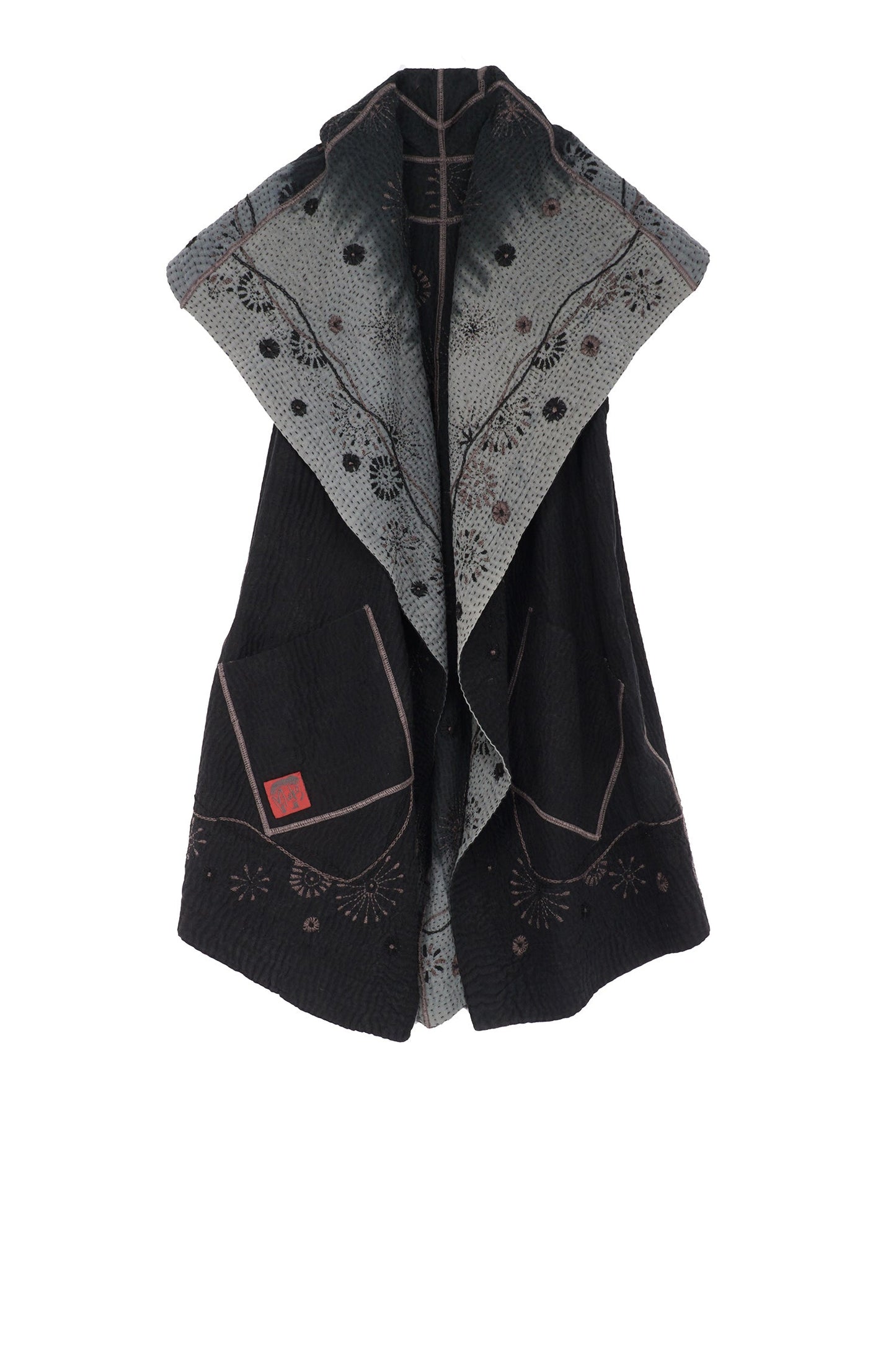 OMBRE SUN RALLI FIREWORKS KANTHA CIRCULAR VEST - of4201-gry -