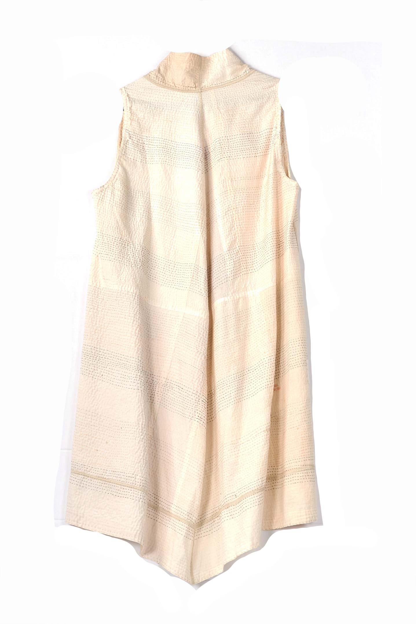 JAIPUR WHITE KANTHA A-LINE VEST - jw2203-ivy -