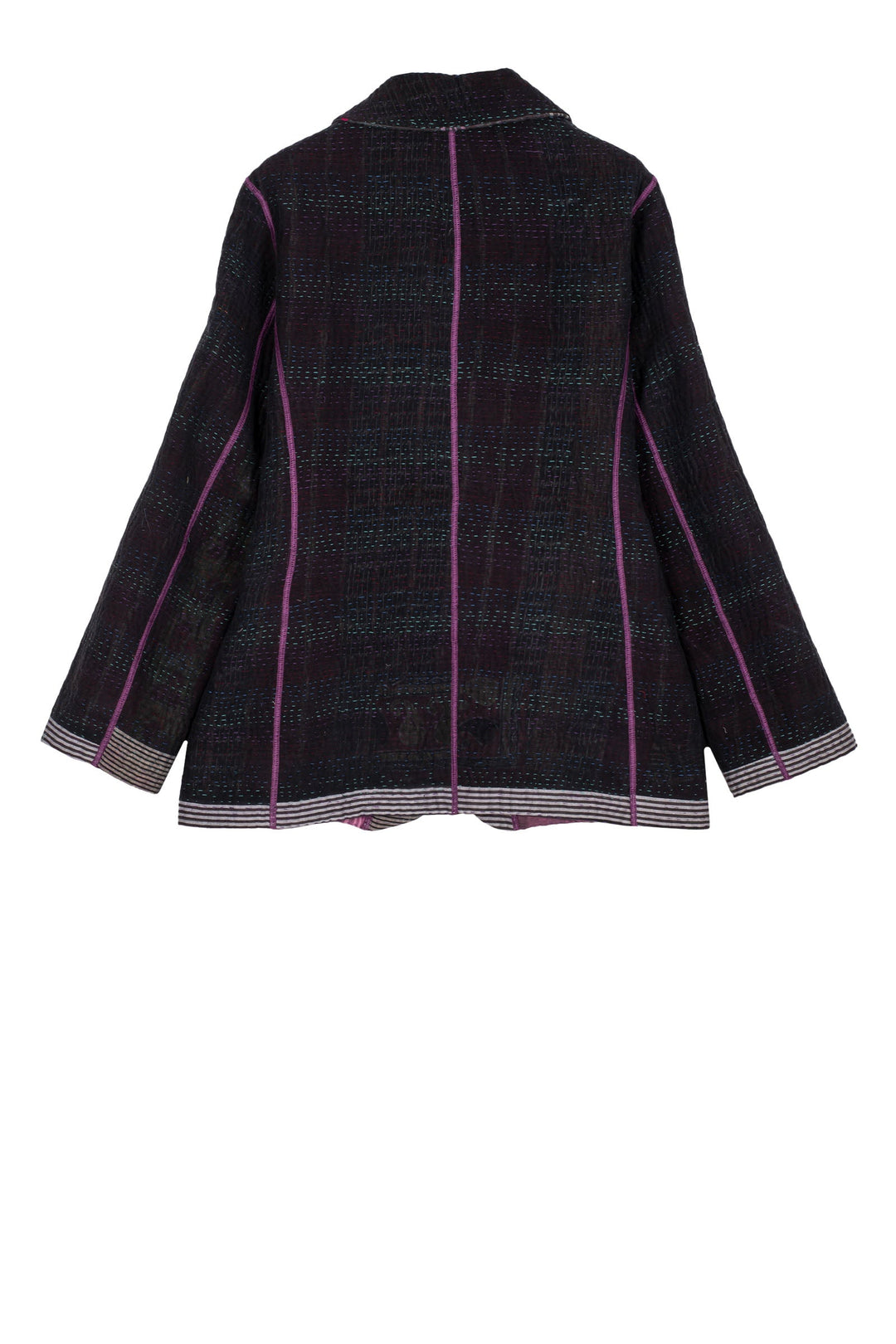 VESTE BASIQUE EN COTON KANTHA VINTAGE TISSÉ - fw4052-5002m -