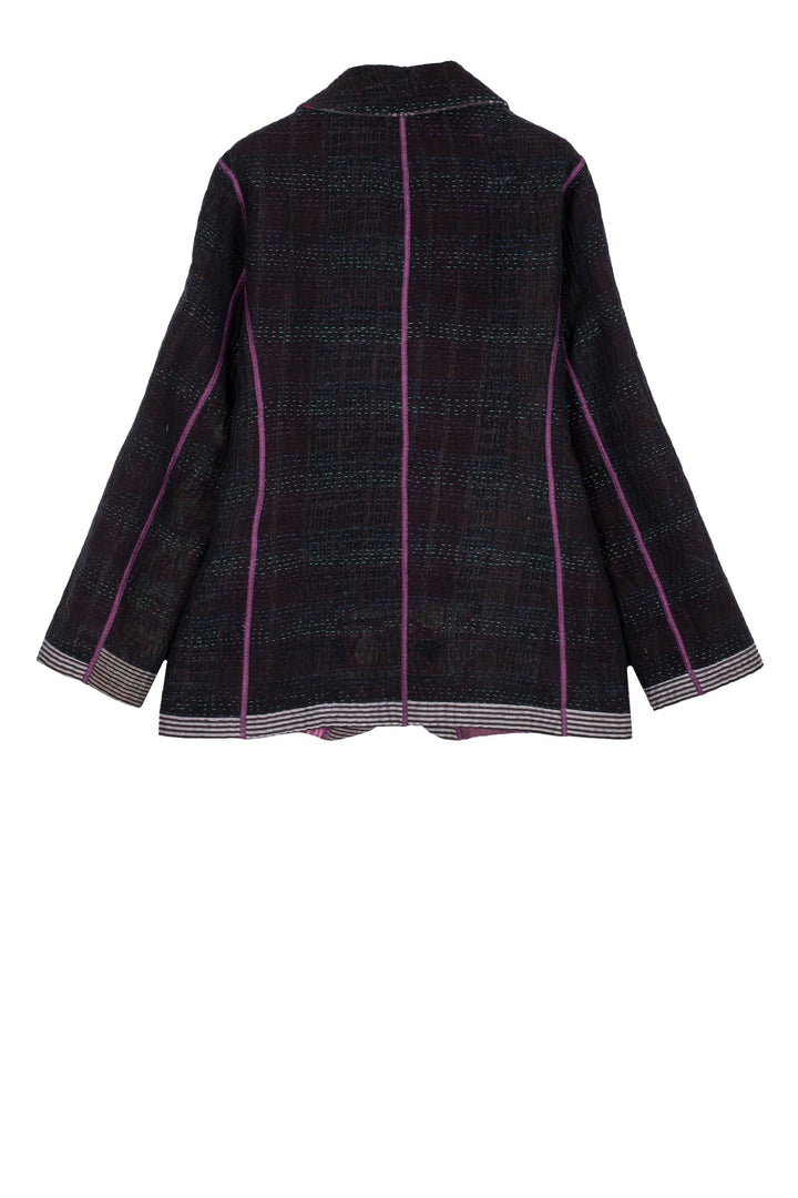 VESTE BASIQUE EN COTON KANTHA VINTAGE TISSÉ - fw4052-5002m -