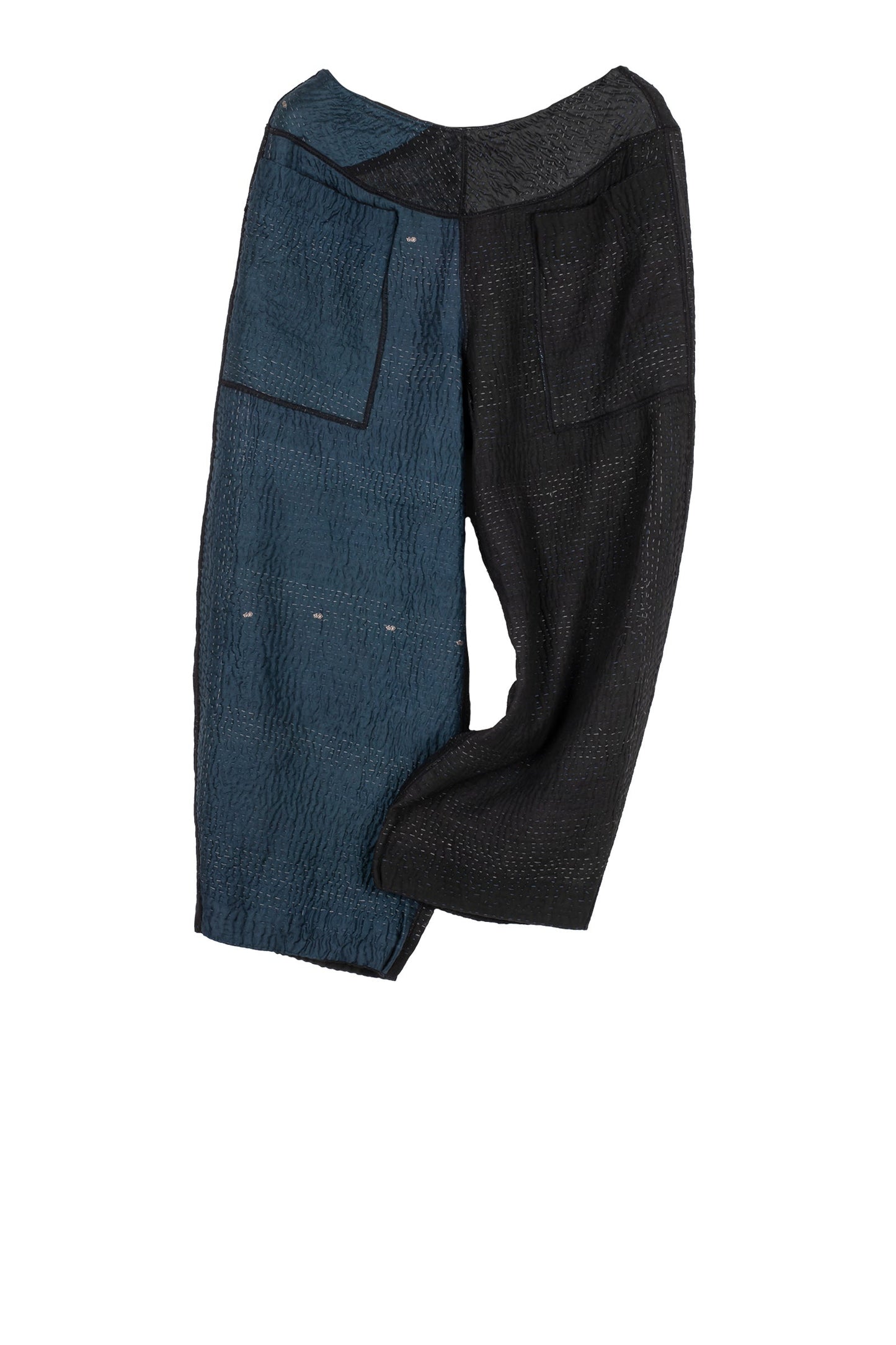 JAIPUR PATCH KANTHA LANTERN PANTS - jp4634-blk -