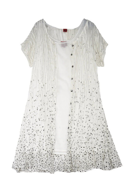 KANTUCK KANTHA DRESS - kt1412-wht -
