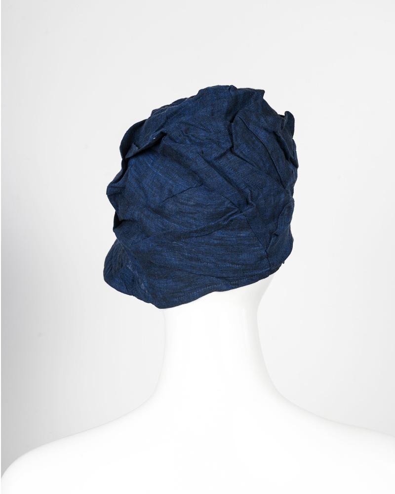 LINEN HALF BRIM HAT - ln1881-nvy -